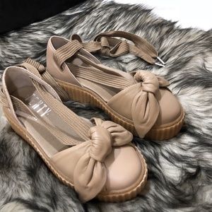 NIB PUMA Fenty Creepers Bow Oatmeal Natural